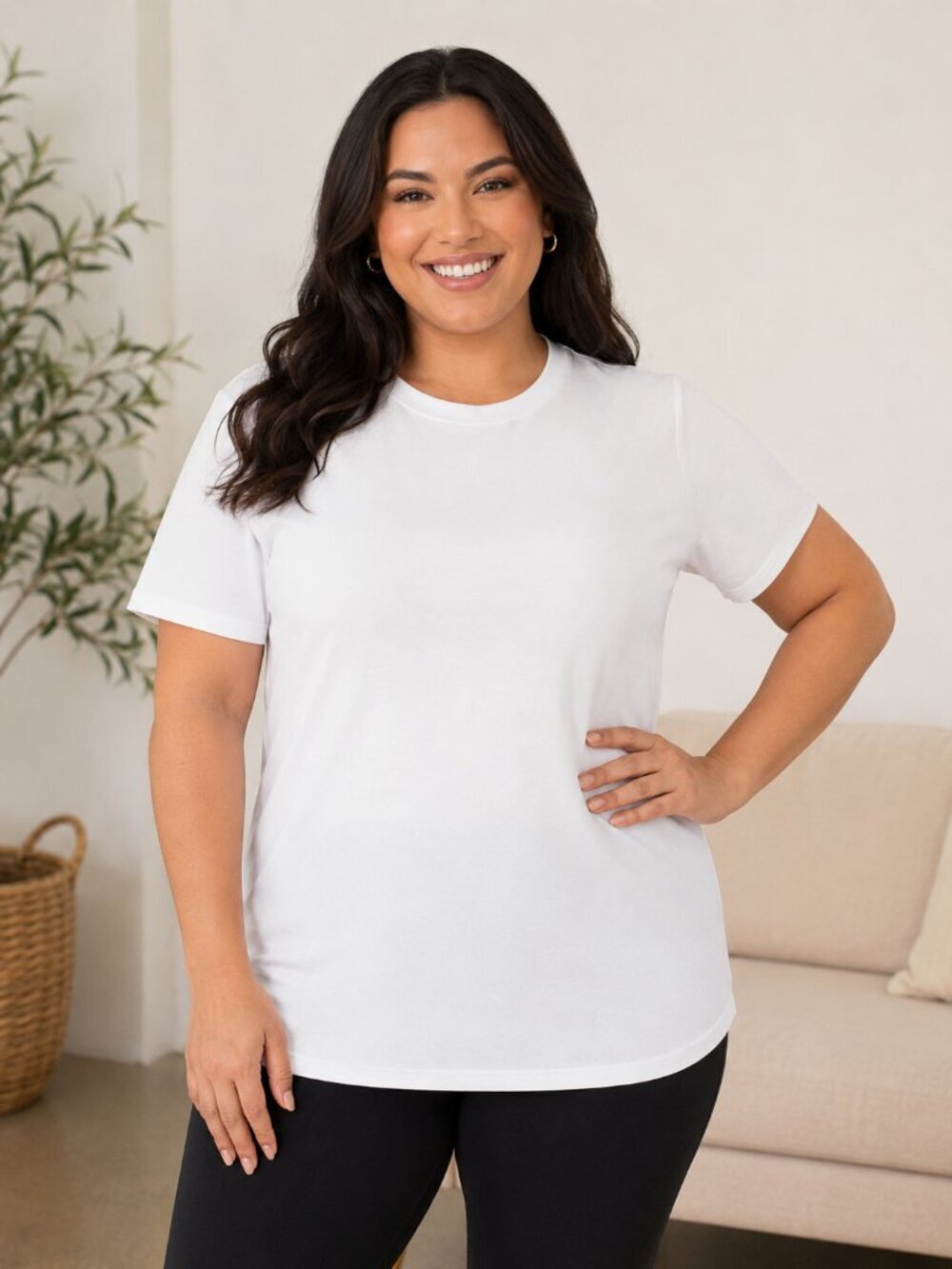 Cuddl Duds Cottonwear Short Sleeve T-Shirt White XL